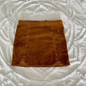 Brandy Melville Raquel Corduroy Tan Skirt
